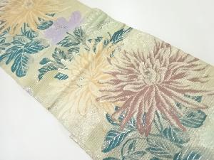 アンティーク　絽花模様織出し丸帯（材料）